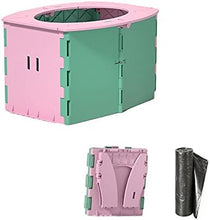 Cargar imagen en el visor de la galería, Inodoro portátil plegable para niños - Rosado/Verde | The Baby Spot