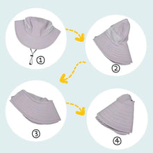 Cargar imagen en el visor de la galería, Sombrero con protección UPF 50+ para Bebés (3 a 24 Meses) - GRIS