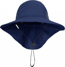 Cargar imagen en el visor de la galería, Sombrero con protección UPF 50+ para Bebés (3 a 24 Meses) - AZUL MARINO