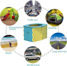 Cargar imagen en el visor de la galería, Inodoro portátil plegable para niños - Azul/Amarillo | The Baby Spot
