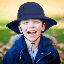 Cargar imagen en el visor de la galería, Sombrero con protección UPF 50+ para Bebés (3 a 24 Meses) - AZUL MARINO
