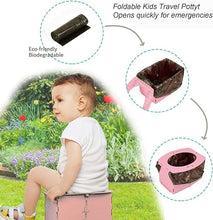 Cargar imagen en el visor de la galería, Inodoro portátil plegable para niños - Rosado/Verde | The Baby Spot