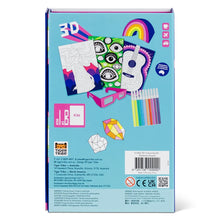 Cargar imagen en el visor de la galería, Set 3D Tiger Tribe con 36 páginas, 10 marcadores y lentes especiales. Colorea y descubre increíbles efectos 3D. Ideal para viajes. Edad 5 a 8 años.