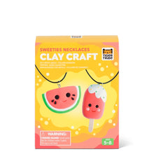 Cargar imagen en el visor de la galería, Clay Craft Sweeties Necklaces Tiger Tribe kit para crear collares de sandía y helado con arcilla, edad 5 a 8 años