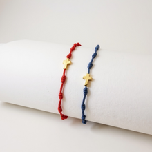 Cargar imagen en el visor de la galería, Pulsera Denario cruz - Oro 18K
