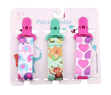 Cargar imagen en el visor de la galería, Pack x 3 un - Sujetadores de chupón para bebé (Pink)