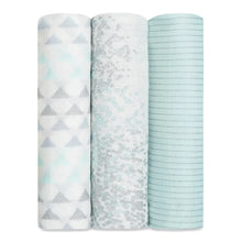 Cargar imagen en el visor de la galería, Set de 3 Mantas de Muselina de Bambú – Metallic Skylight Birch | Aden + Anais