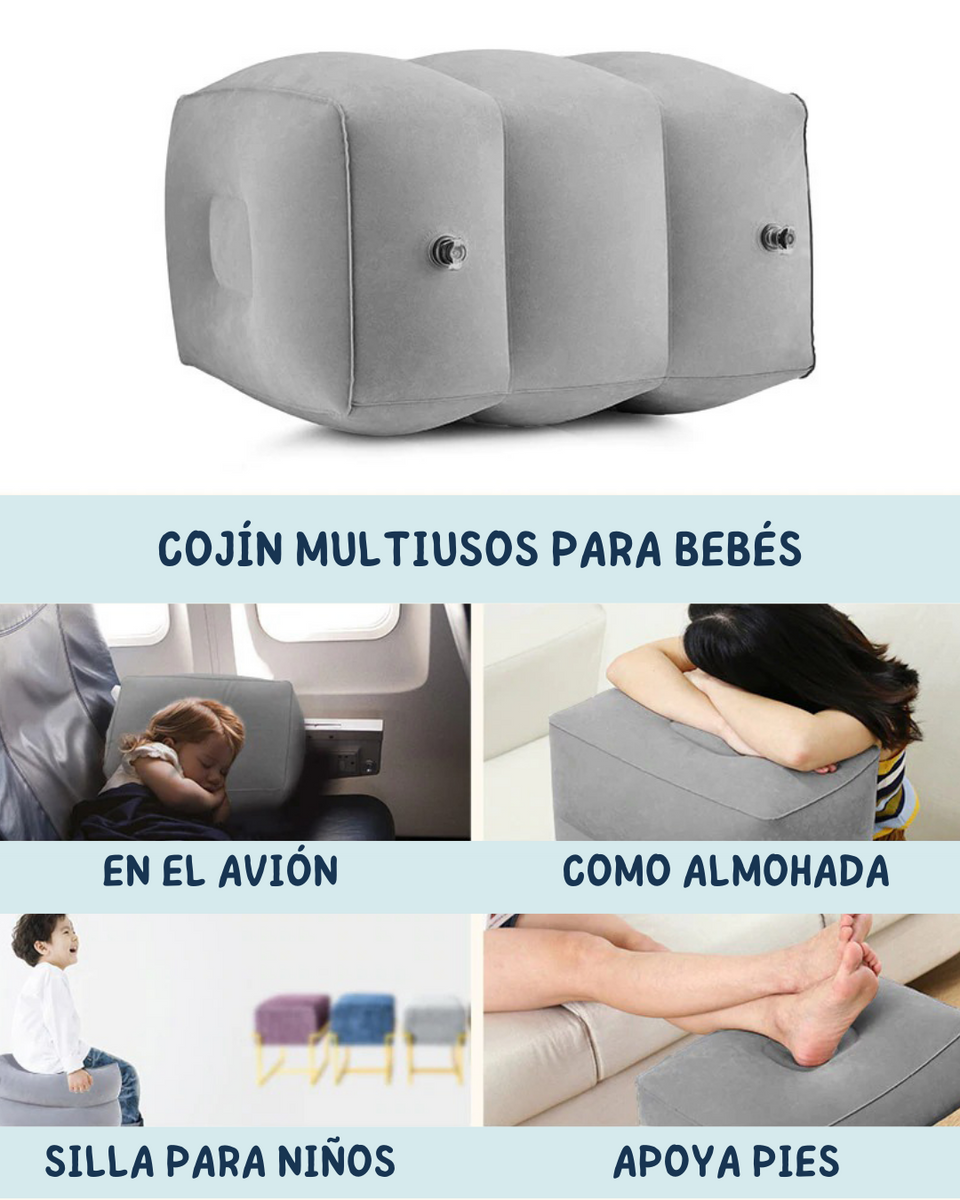 Cojin inflable multiuso para viajes con bebes y ninos