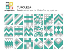 Cargar imagen en el visor de la galería, Pisos de Goma EVA en forma de Triángulo - TURQUESA