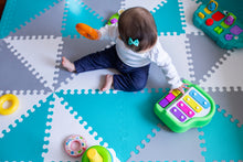 Cargar imagen en el visor de la galería, Pisos de Goma EVA en forma de Triángulo - TURQUESA