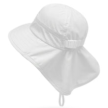 Cargar imagen en el visor de la galería, Sombrero con protección UPF 50+ para Bebés (3 a 24 Meses) - BLANCO
