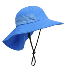 Cargar imagen en el visor de la galería, Sombrero con protección UPF 50+ para Bebés (3 a 24 Meses) - AZUL
