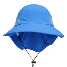 Cargar imagen en el visor de la galería, Sombrero con protección UPF 50+ para Bebés (3 a 24 Meses) - AZUL
