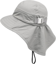 Cargar imagen en el visor de la galería, Sombrero con protección UPF 50+ para Bebés (3 a 24 Meses) - GRIS

