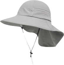 Cargar imagen en el visor de la galería, Sombrero con protección UPF 50+ para Bebés (3 a 24 Meses) - GRIS

