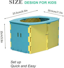 Cargar imagen en el visor de la galería, Inodoro portátil plegable para niños - Azul/Amarillo | The Baby Spot
