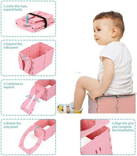 Cargar imagen en el visor de la galería, Inodoro portátil plegable para niños - Rosado/Verde | The Baby Spot
