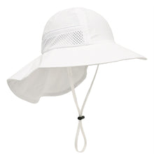 Cargar imagen en el visor de la galería, Sombrero con protección UPF 50+ para Bebés (3 a 24 Meses) - BLANCO
