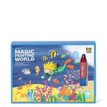 Cargar imagen en el visor de la galería, Magic Painting World Ocean Tiger Tribe con láminas reutilizables y pincel de agua para niños
