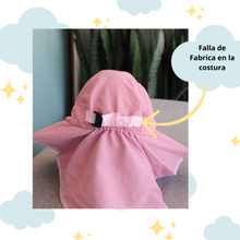 Cargar imagen en el visor de la galería, Sombrero con protección UV UPF+50  para  niños - ROSADO (Falla: Pequeña falla en la costura de  la correa)
