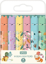 Cargar imagen en el visor de la galería, Set de 6 Mini Resaltadores de Animalitos | SASSI
