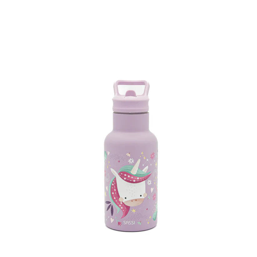 Botella de acero inoxidable con aislamiento al vacío (350 ml) - Sparkly El Unicornio | SASSI