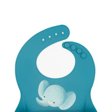 Cargar imagen en el visor de la galería, Babero de Silicona con Bolsillo - Chewy El Elefante | SASSI
