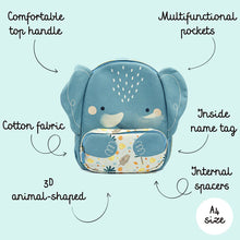 Cargar imagen en el visor de la galería, Mochila para niños - Tamaño A4 - Chewy El Elefante | SASSI
