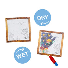 Cargar imagen en el visor de la galería, Magic Painting World Ocean Tiger Tribe con láminas reutilizables y pincel de agua para niños
