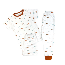 Cargar imagen en el visor de la galería, Pijama Infantil Peces – Set 3 Piezas en Algodón Pima | ELEFANTA
