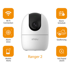 Cámara de Seguridad para Bebé - IMOU Ranger 2 3MP   (2K- Wi-Fi - Full HD)
