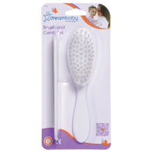Cargar imagen en el visor de la galería, Set de Cepillo y Peine para Bebé – Blanco | Dreambaby
