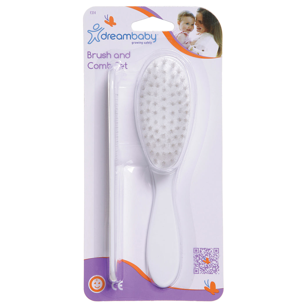 Set de Cepillo y Peine para Bebé – Blanco | Dreambaby