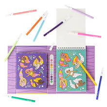 Cargar imagen en el visor de la galería, Set para colorear por números de Tiger Tribe con 36 páginas y 10 marcadores. Una actividad creativa, sin pantallas e ideal para viajes y niños.
