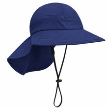 Cargar imagen en el visor de la galería, Sombrero con protección UPF 50+ para Bebés (3 a 24 Meses) - AZUL MARINO
